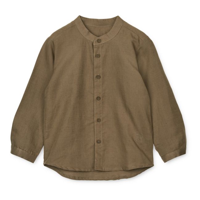 Austin Organic Cotton Long Sleeve Shirt | Khaki