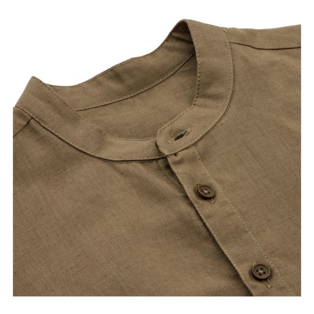 Austin Organic Cotton Long Sleeve Shirt | Khaki