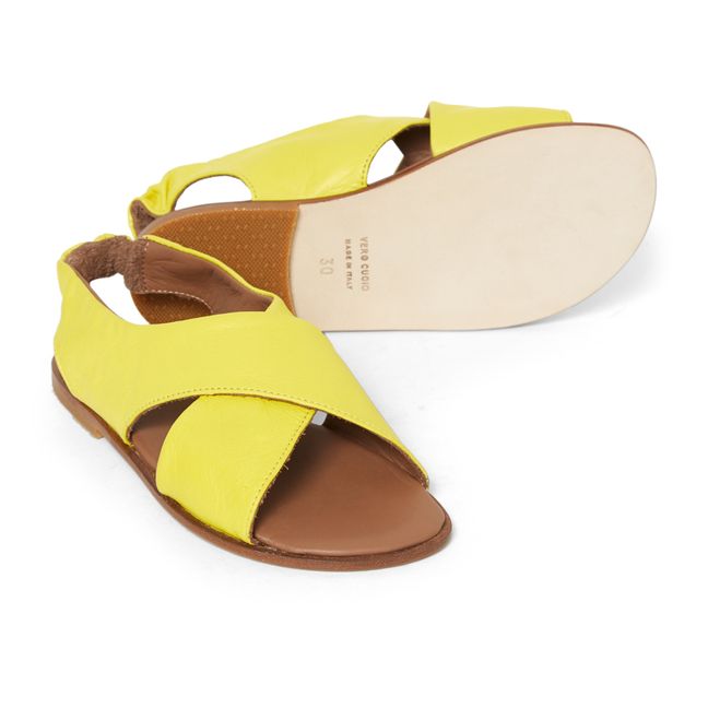 Cross Over Sandals  | Yellow