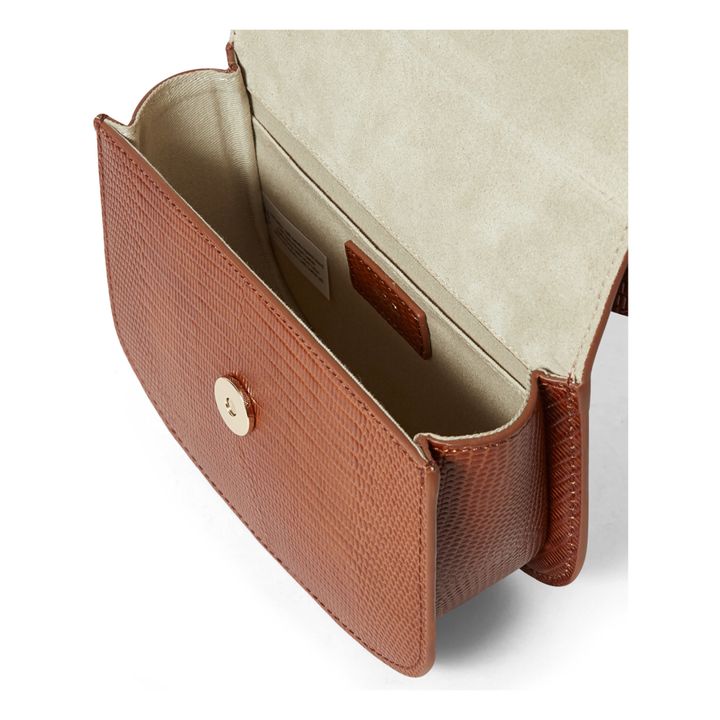 Kleine Tasche Genf Leder mit Eidechsen-Prägung | Haselnussbraun- Produktbild Nr. 2