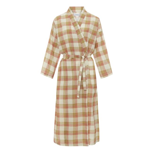 Garbin Checked Dressing Gown | Purple