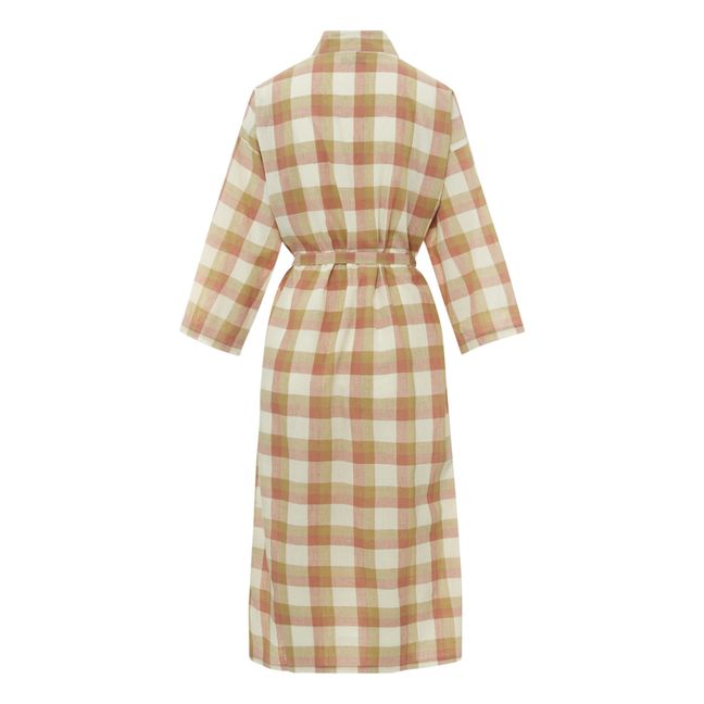 Garbin Checked Dressing Gown | Purple