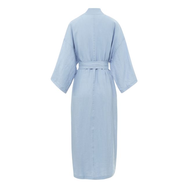 02 Linen Belted Dress | Azul