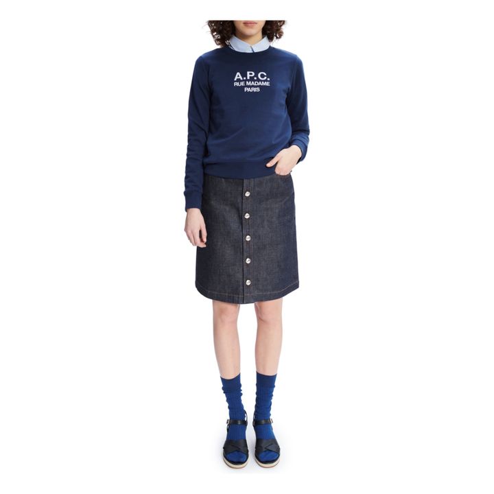 Tina Organic Cotton Sweatshirt | Azul Marino- Imagen del producto n°1