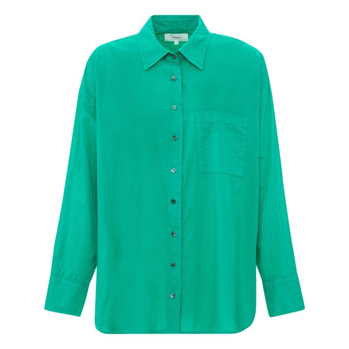 Hemd Sydney Popeline aus Baumwolle | Grün- Produktbild Nr. 0