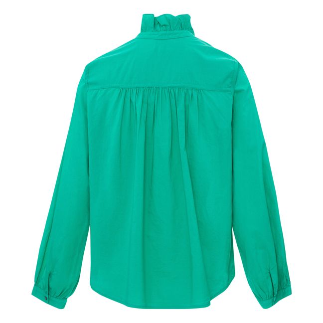 Bluse Caspian aus Baumwollpopeline | Grün
