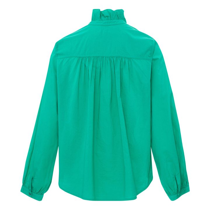 Bluse Caspian aus Baumwollpopeline | Grün- Produktbild Nr. 4
