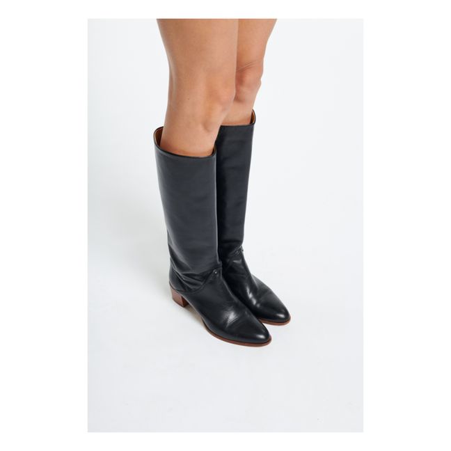 Bottes 45MM Cuir | Noir