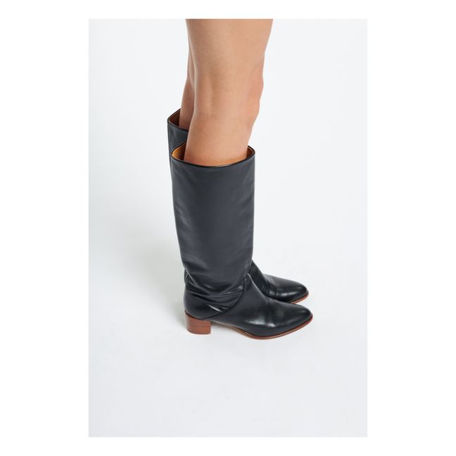 Bottes 45MM Cuir | Noir