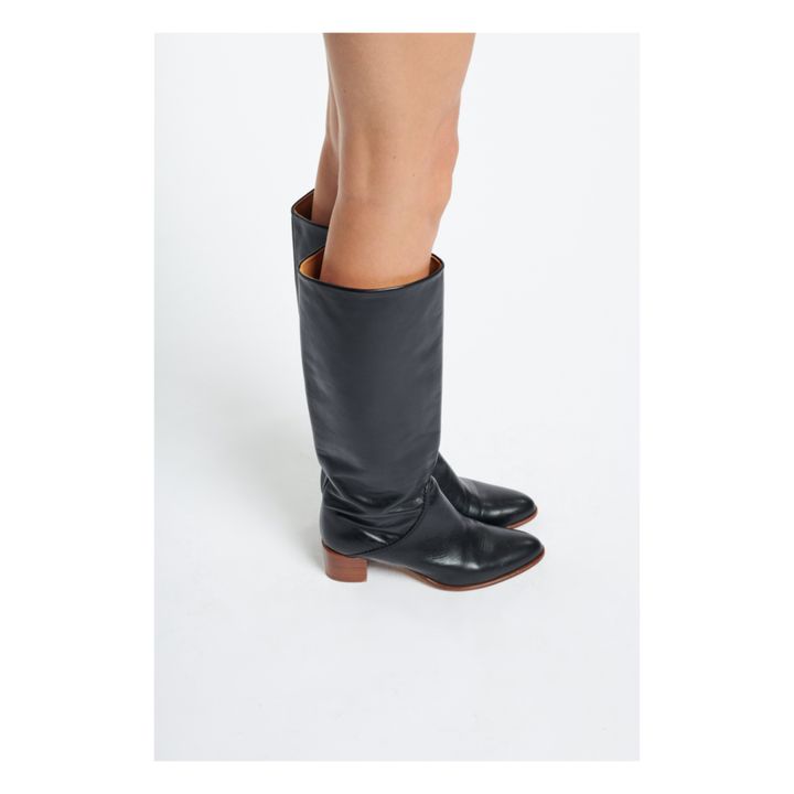 45 MM Leather Boots | Black- Product image n°3
