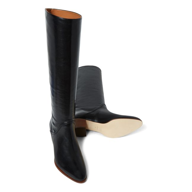 Bottes 45MM Cuir | Noir