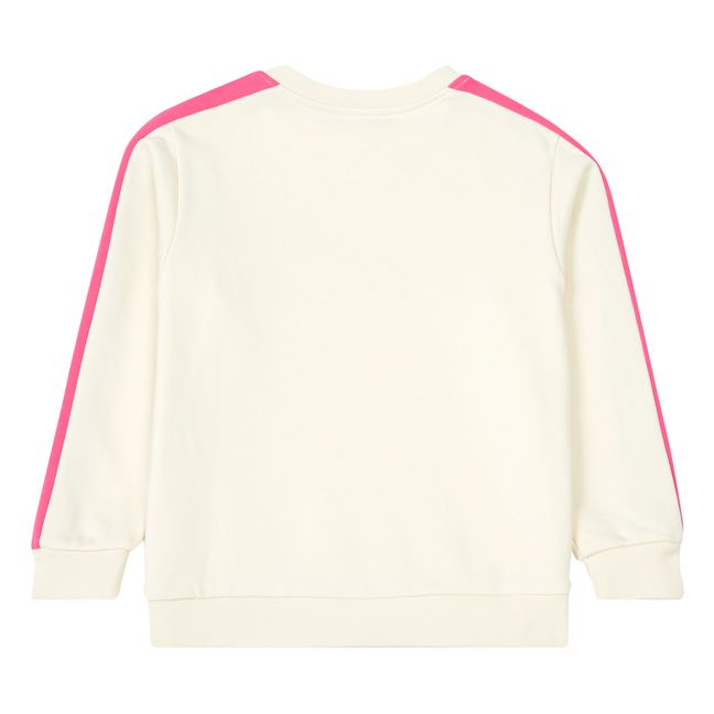 Sweatshirt Jani Bio-Baumwolle naturweiß | Rosa