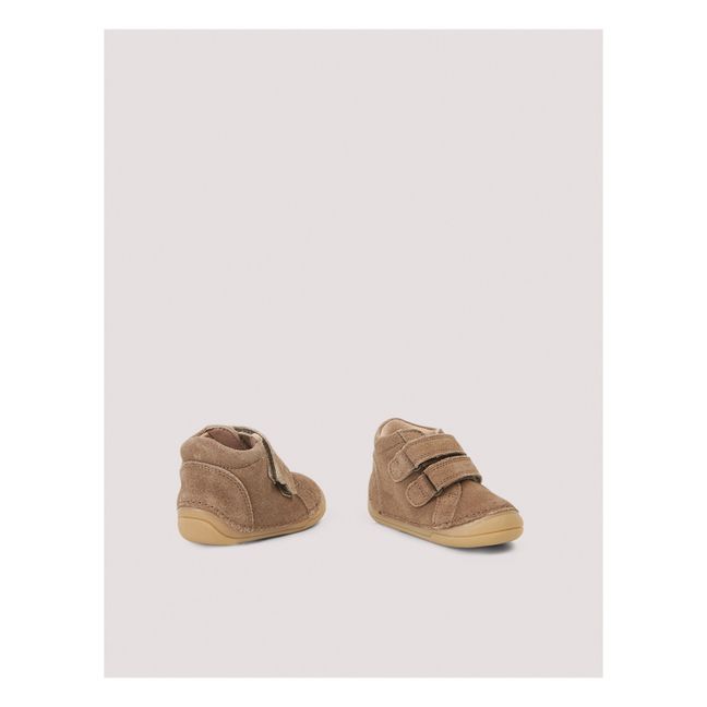 Mini Bootie Suede Velcro Sneakers | Brown