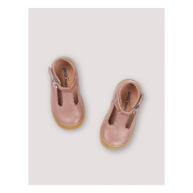 Scallop Cruiser Velcro Ballet Flats | Pink