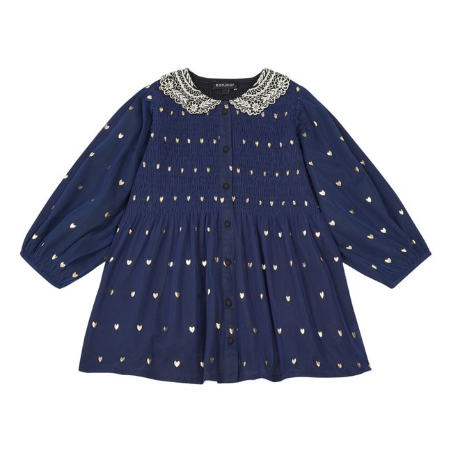Blouse Cœurs | Bleu marine