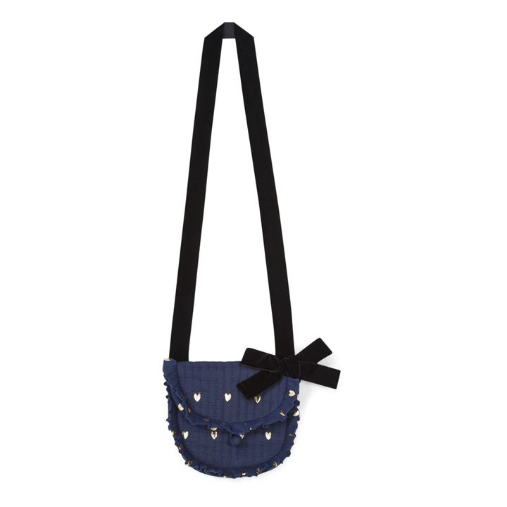 Quilted Hearts Bag | Navy blue- Product image n°0
