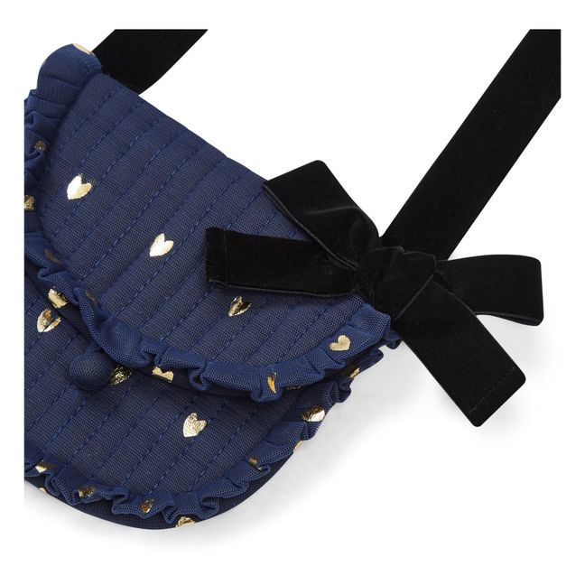 Quilted Hearts Bag | Blu marino
