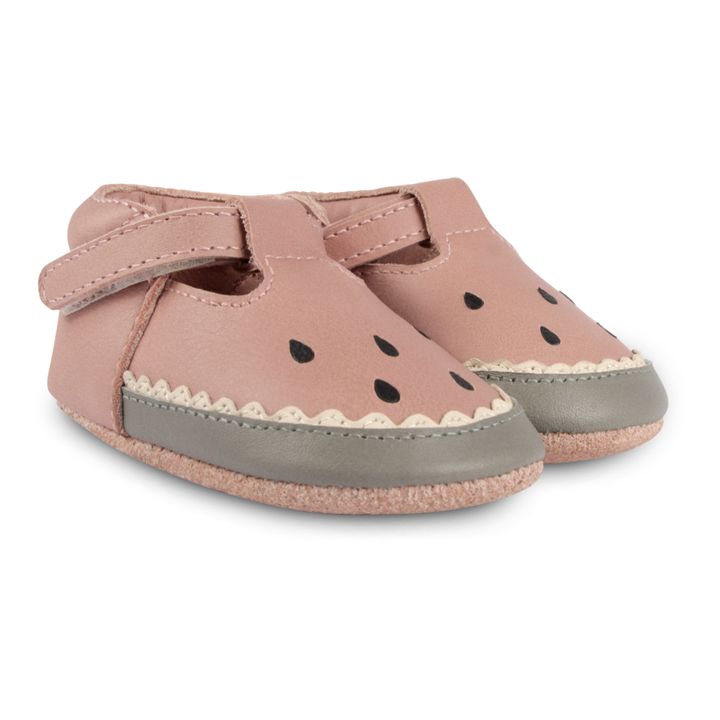 Nanoe Watermelon Leather Slippers | Pink- Product image n°0