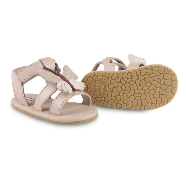 Tuti Sky Butterfly Leather Sandals | Pale pink
