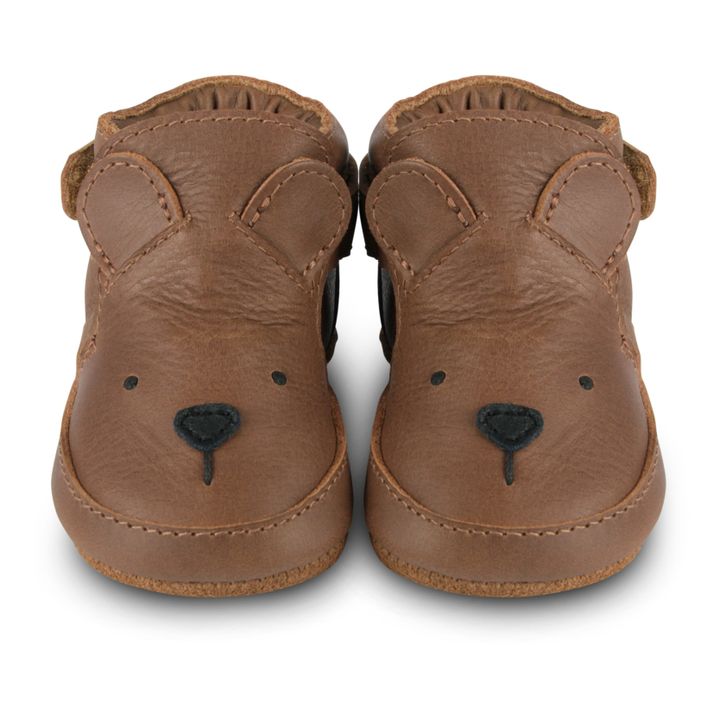 Morris Bear Leather Slippers | Cognac- Product image n°2