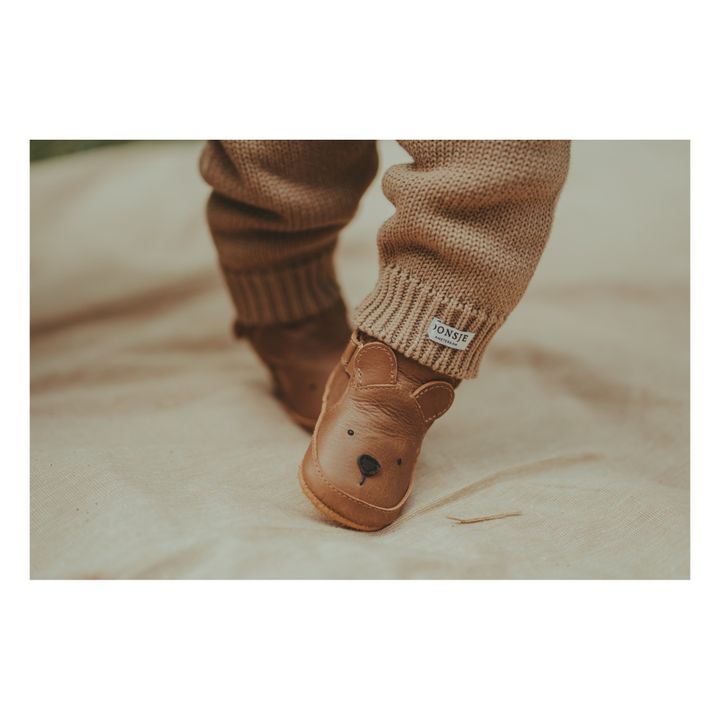 Morris Bear Leather Slippers | Coñac- Imagen del producto n°3