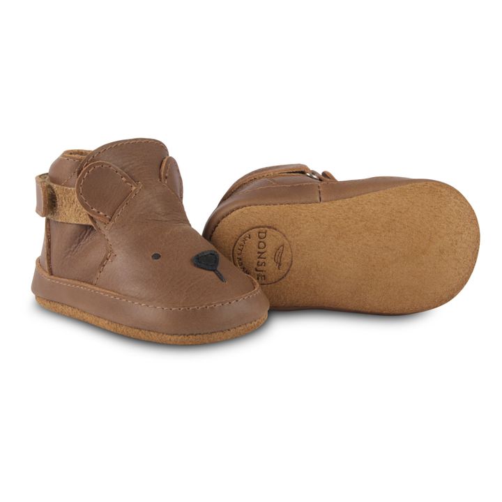 Morris Bear Leather Slippers | Cognac- Product image n°4