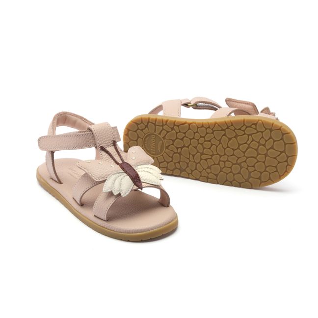 Iles Sky Butterfly Leather Sandals | Pale pink