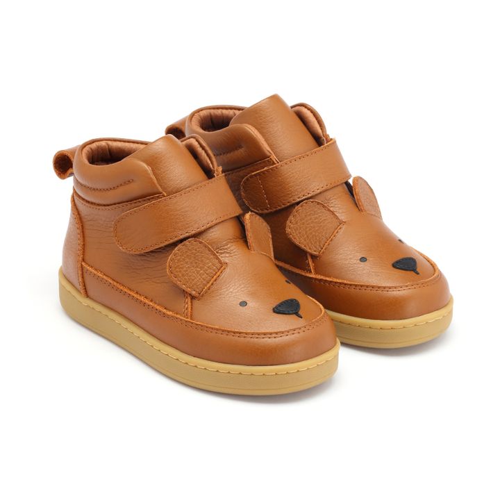 Mika Bear Velcro Sneakers | Cognac- Product image n°0