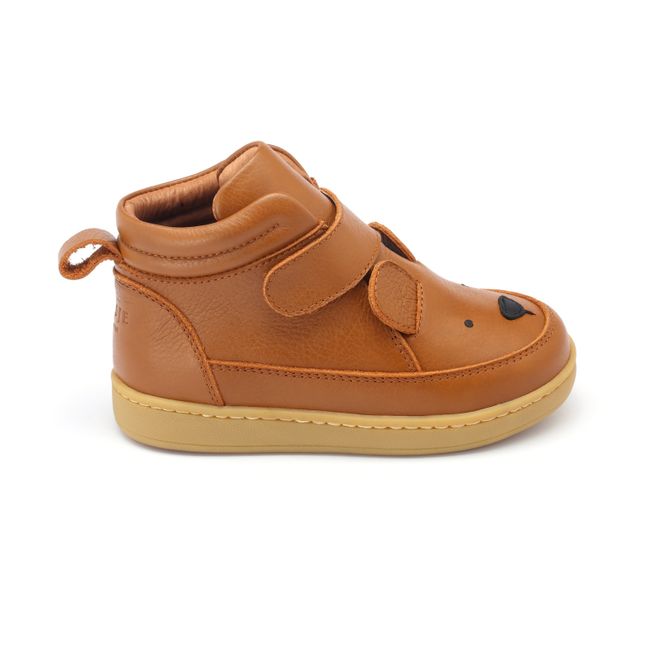 Zapatillas con velcro Mika Oso | Coñac