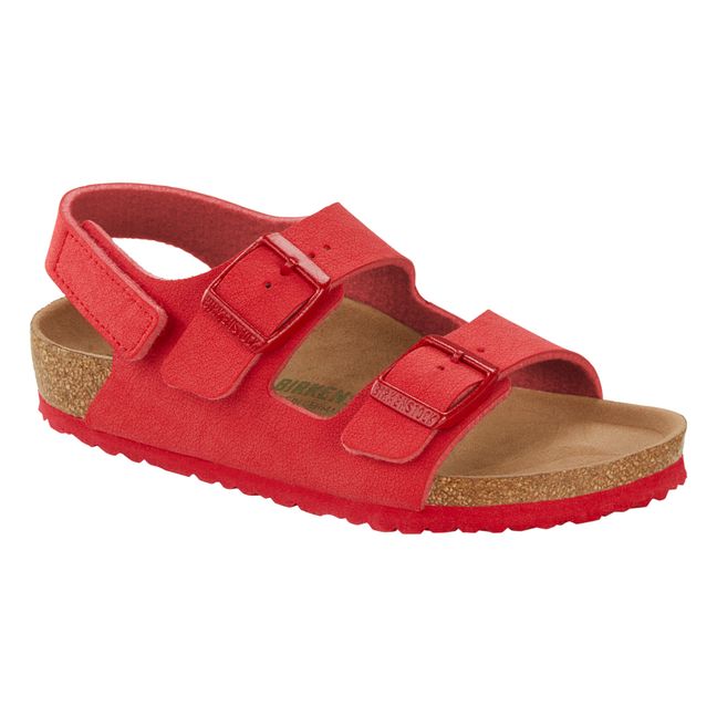 Milano Vegan Velcro Sandals | Rosso