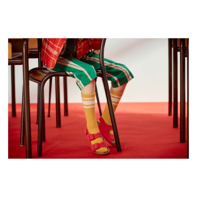 Milano Vegan Velcro Sandals | Red