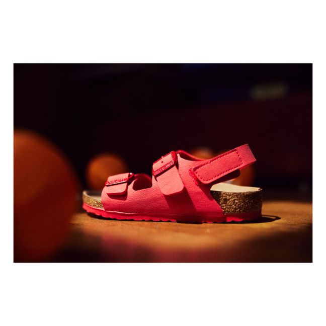 Milano Vegan Velcro Sandals | Rojo