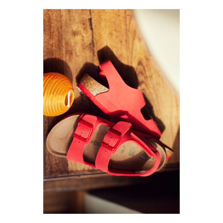 Milano Vegan Velcro Sandals | Rojo- Imagen del producto n°4