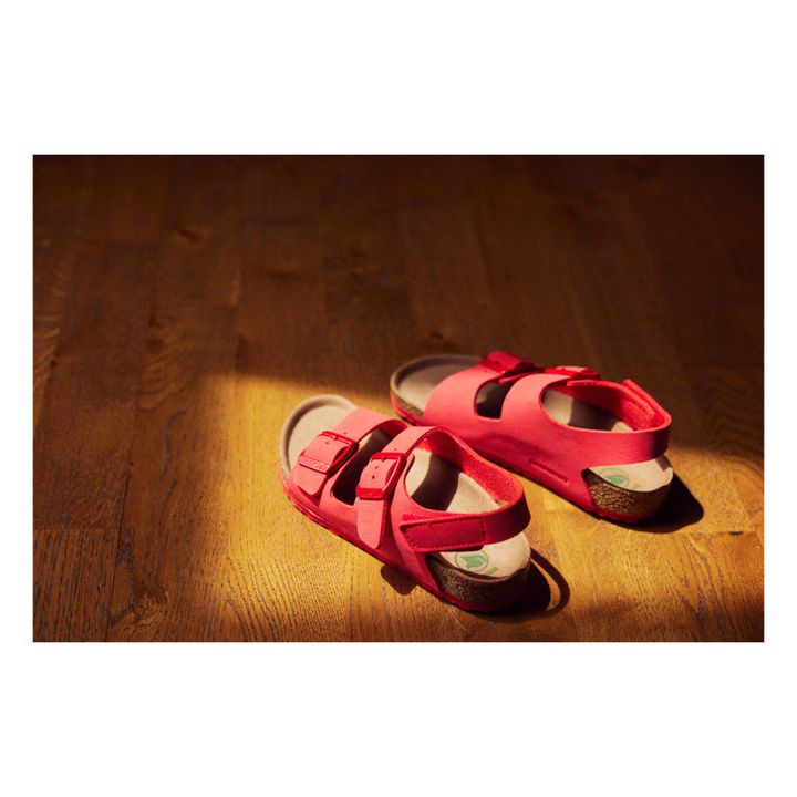 Milano Vegan Velcro Sandals | Rojo- Imagen del producto n°5