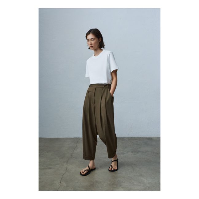 Pantalón de lana Carotte | Castaño