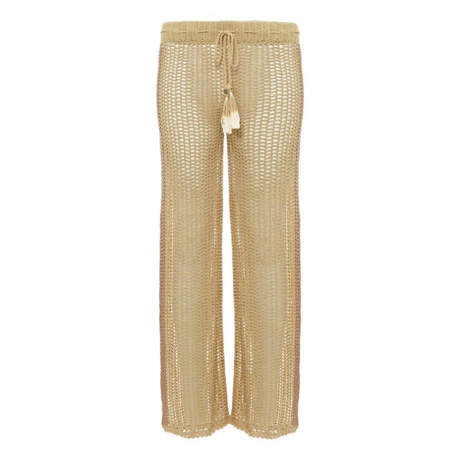 Pantaloni Rahi all'uncinetto | Beige