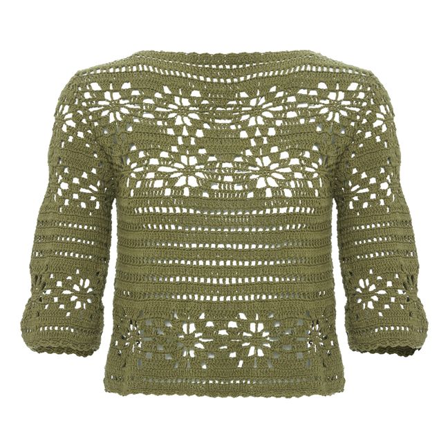 Top Edith Crochet | Vert