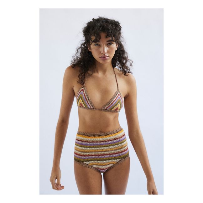 Bas de Maillot Taille Haute Rahi Crochet | Taupe