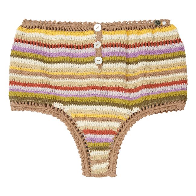 Bas de Maillot Taille Haute Rahi Crochet | Taupe
