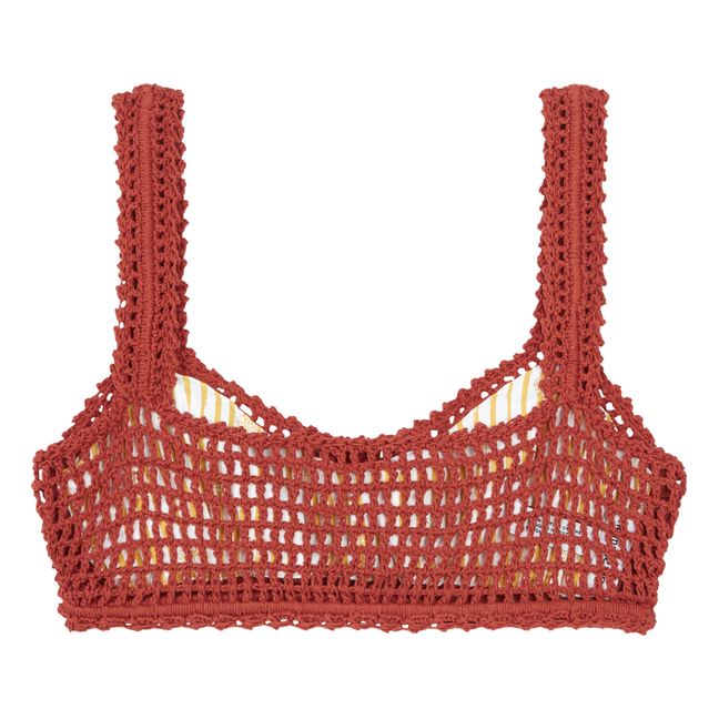 Essential Crochet Crop Bikini Top | Terracotta