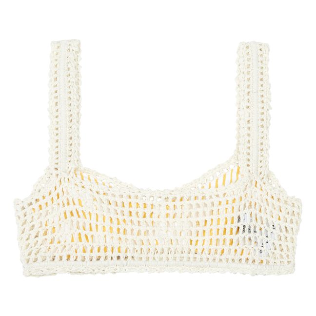 Haut de Maillot Essential Crop Crochet | Naturel