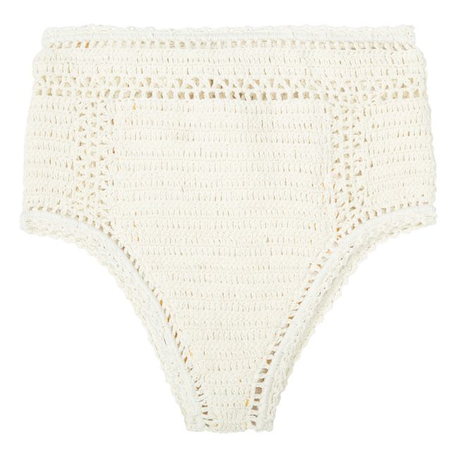 Essential High-Waisted Crochet Bikini Bottoms | Natural