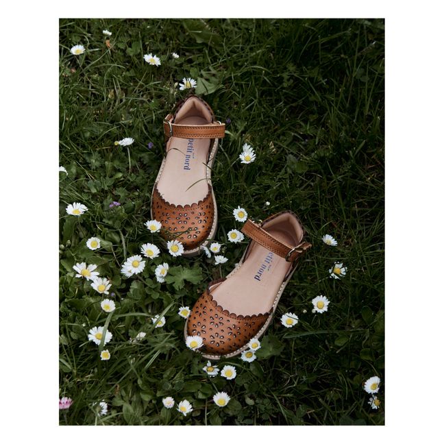 Sandalias con velcro Ladida | Coñac