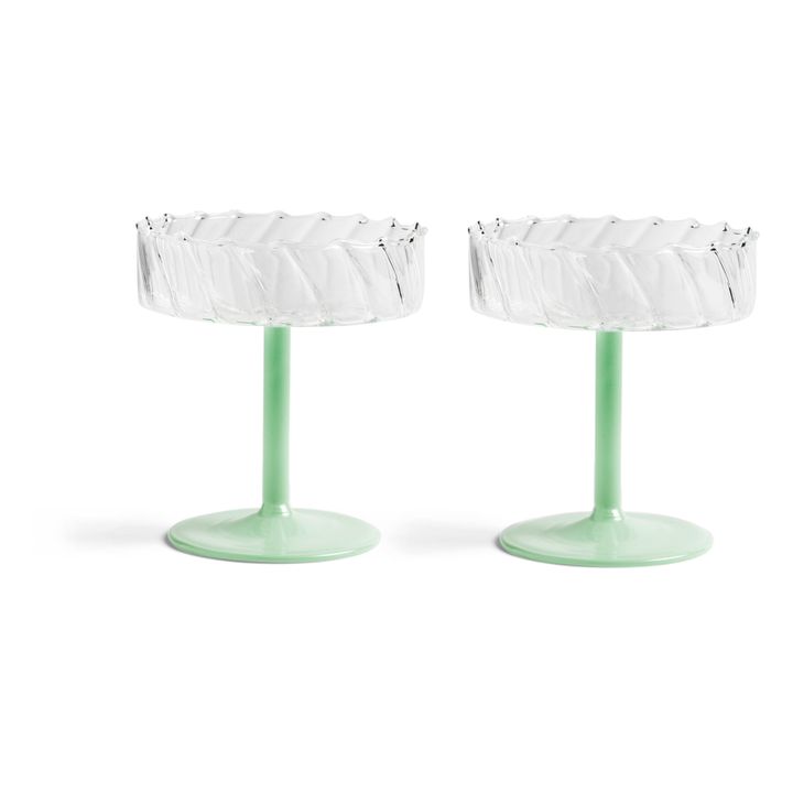 Twirl Cups - Set of 2 | Mint Green- Product image n°0