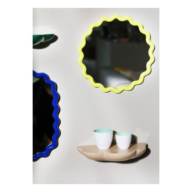 Specchio ovale, modello: Zigzag | Blu marino