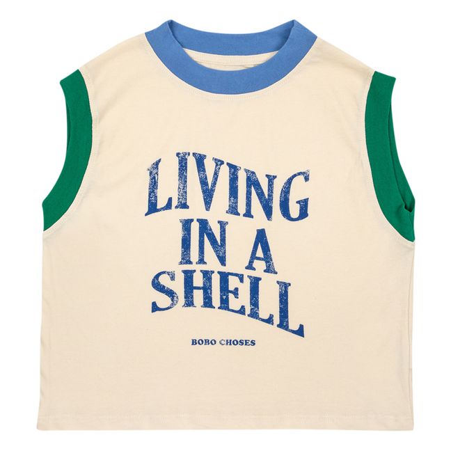 Living In A Shell Organic Cotton Tank Top | Ecru
