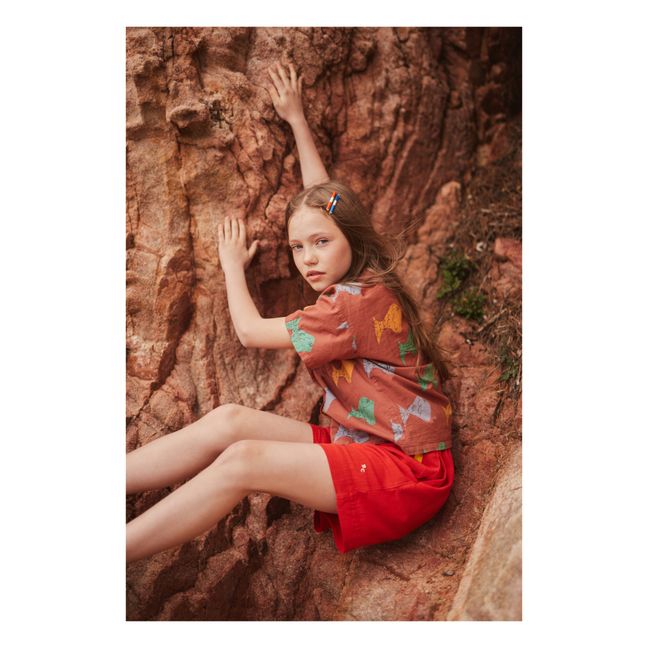 Fish Organic Cotton Blouse | Terracotta