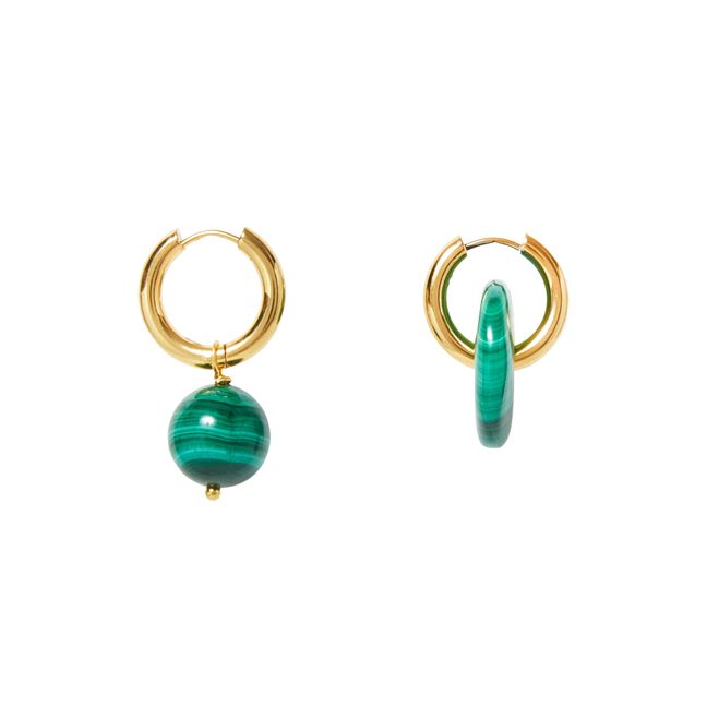 Donut and Ball Earrings | Green