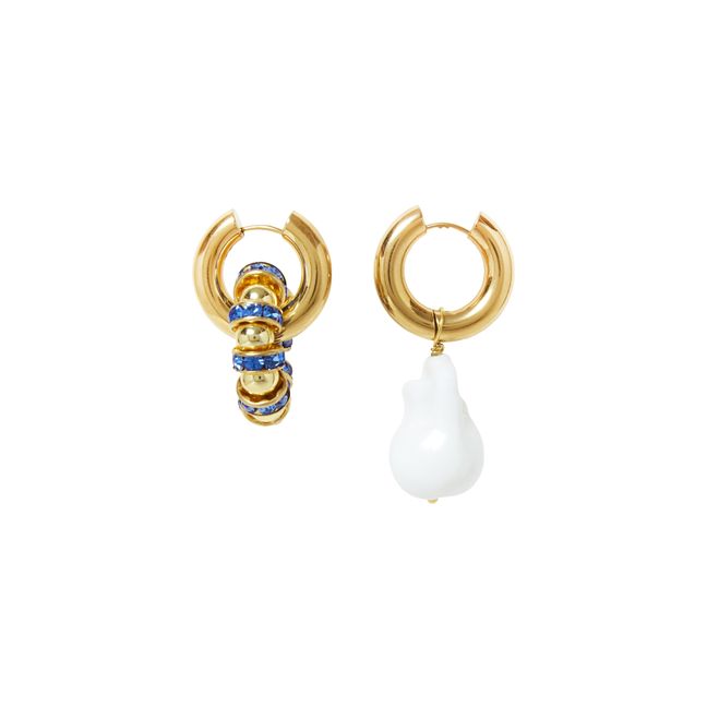 Rhinestone and Pearl Earrings | Azul