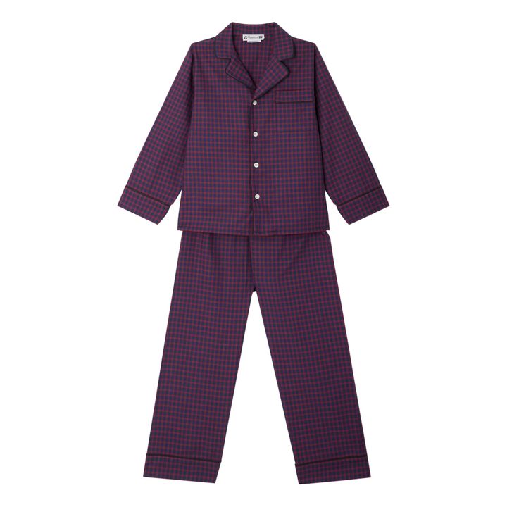 Pyjama Hemd + Hose Langschläfer - Weihnachtskollektion  | Navy- Produktbild Nr. 0